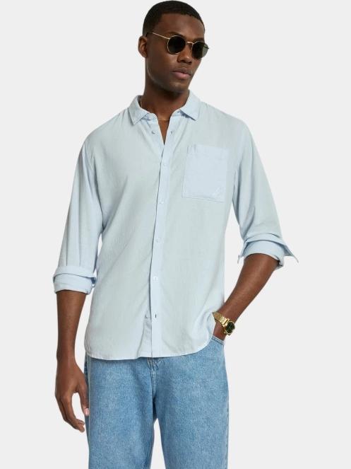 Nautica Barias Ls Shirt férfi hosszú ujjú ing világoskék színben 2