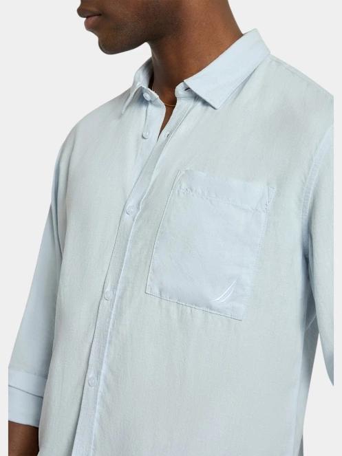 Nautica Barias Ls Shirt férfi hosszú ujjú ing világoskék színben 5
