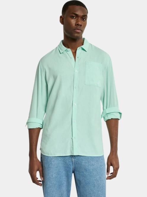 Nautica Barias Ls Shirt férfi hosszú ujjú ing zöld színben 2