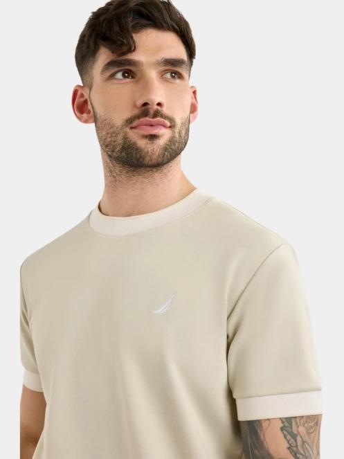 Nautica Sherford T-Shirt férfi rövid ujjú póló homok színben 5