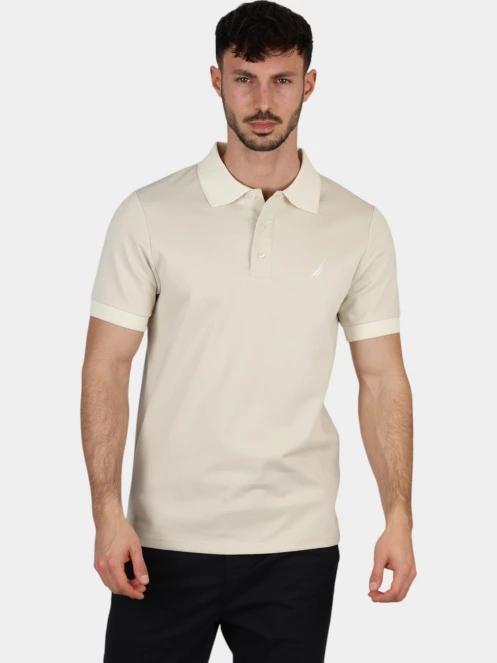 Nautica Harlyn Slim Fit Polo Shirt férfi galléros póló homok színben 2