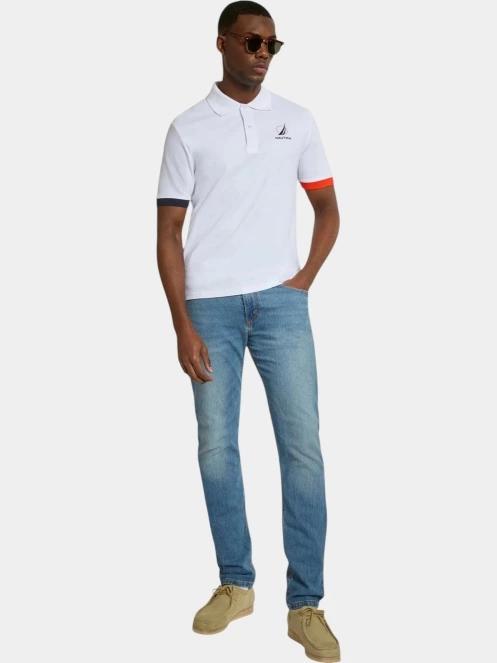 Nautica Pascal B&T Polo Shirt férfi galléros póló fehér színben 4