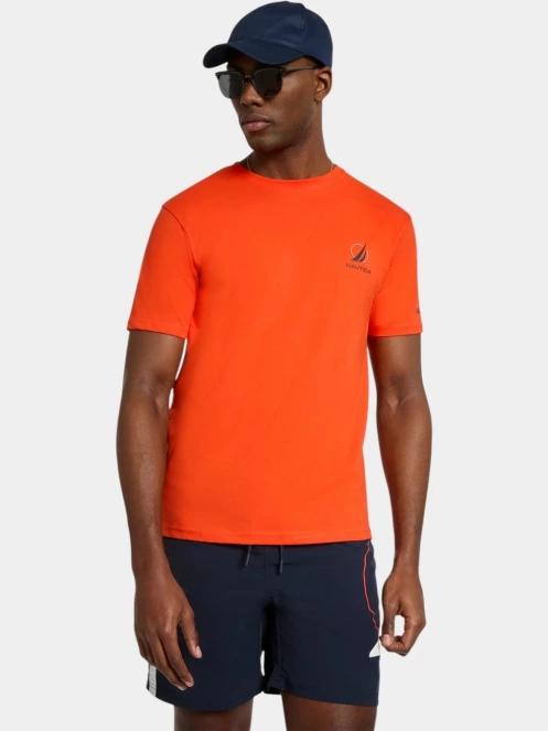 Nautica Sergei B&T T-Shirt férfi rövid ujjú póló piros színben 2