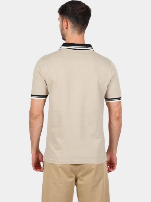Nautica Bayer Polo Shirt férfi galléros póló homok színben 4