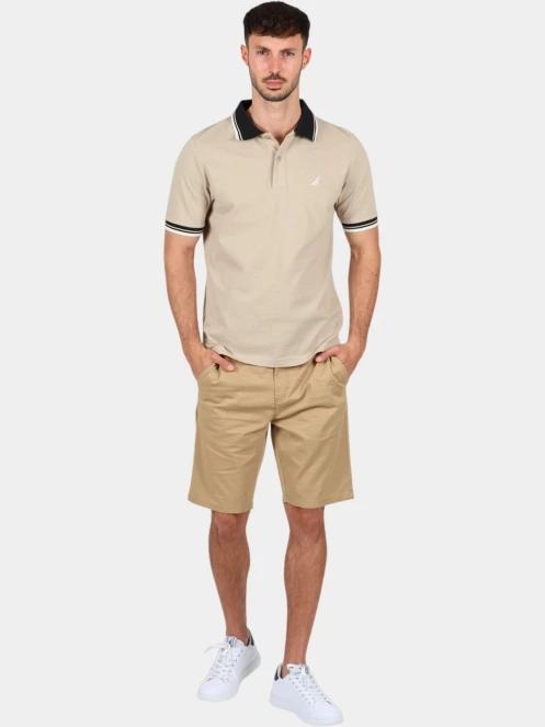 Nautica Bayer Polo Shirt férfi galléros póló homok színben 5