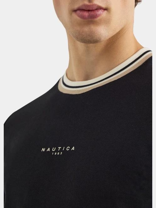 Nautica Seaton T-Shirt férfi rövid ujjú póló fekete színben 5