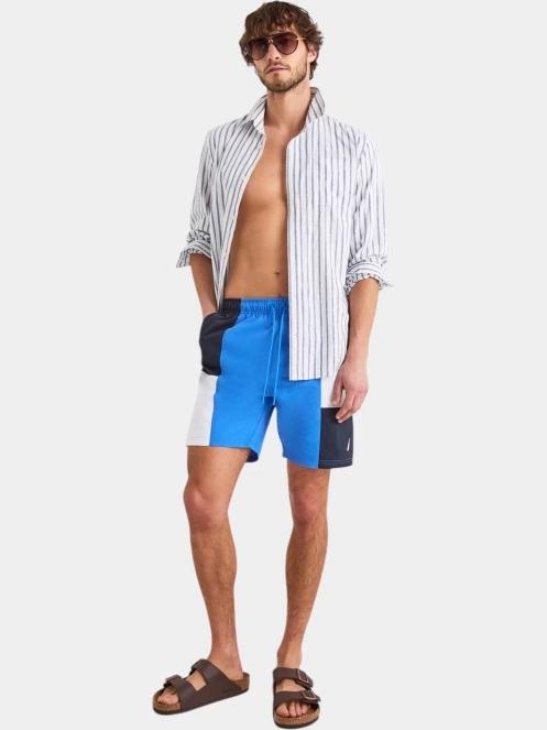 Nautica Aquilo Swim Shorts férfi fürdőnadrág kék színben 4