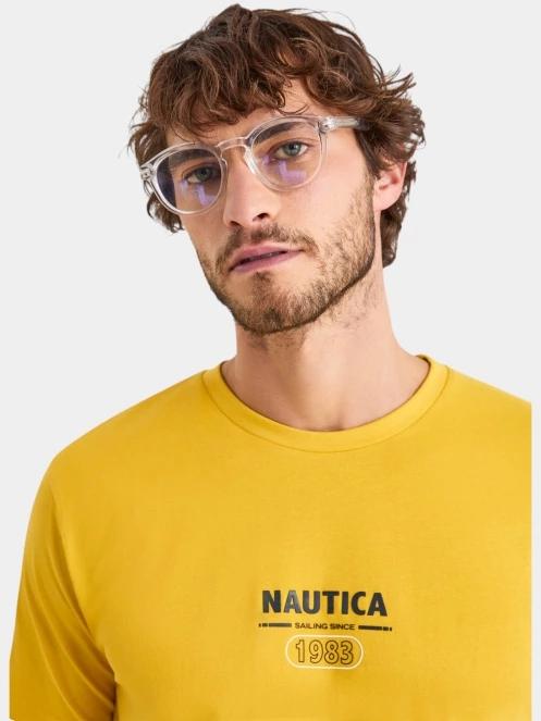 Nautica Sirena T-Shirt férfi rövid ujjú póló sárga színben 5