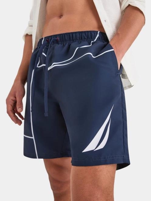 Nautica Almar Swim Short férfi fürdőnadrág sötétkék színben 4