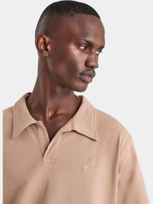 Nautica Cielo Polo Shirt férfi galléros póló barna színben 5