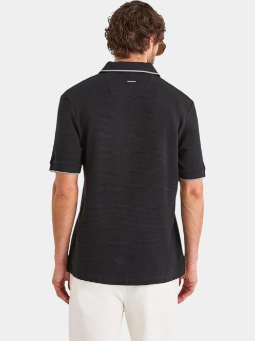 Nautica Bruma Short Sleeve Polo férfi galléros póló fekete színben 3