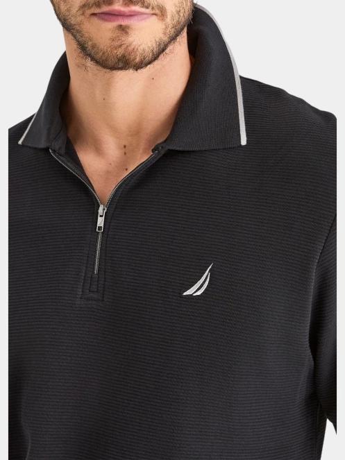 Nautica Bruma Short Sleeve Polo férfi galléros póló fekete színben 5