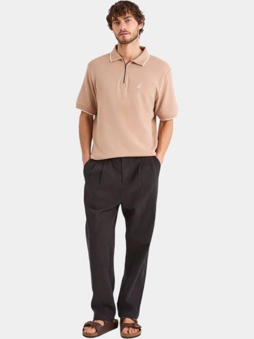 Nautica Bruma Short Sleeve Polo férfi galléros póló barna színben 4