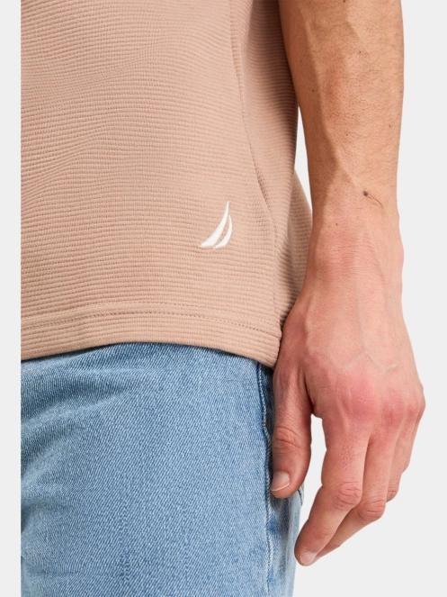 Nautica Urma T-Shirt férfi rövid ujjú póló homok színben 5