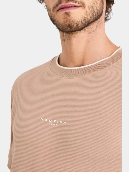 Nautica Urma T-Shirt férfi rövid ujjú póló homok színben 6