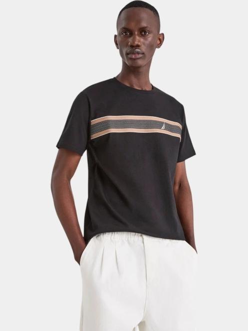 Nautica Tierra T-Shirt férfi rövid ujjú póló fekete színben 2