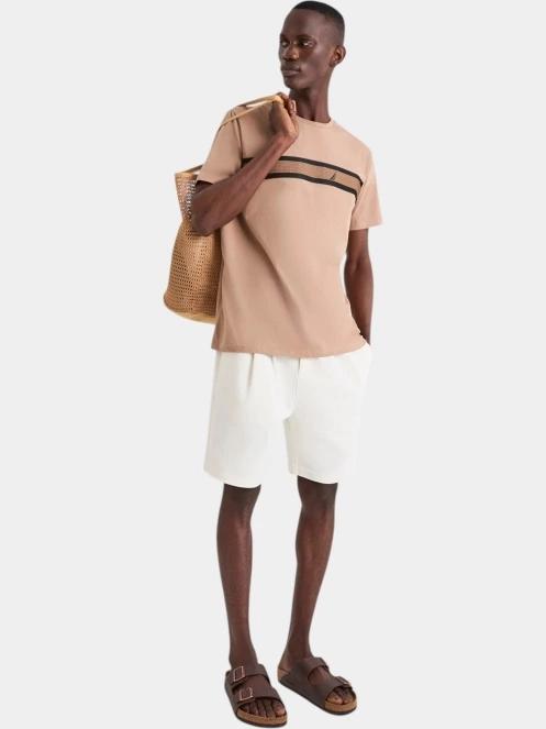 Nautica Tierra T-Shirt férfi rövid ujjú póló homok színben 4