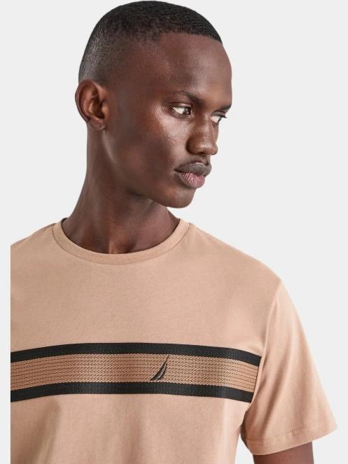 Nautica Tierra T-Shirt férfi rövid ujjú póló homok színben 5