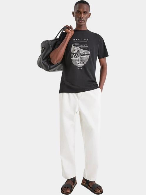 Nautica Kanan T-Shirt férfi rövid ujjú póló fekete színben 4