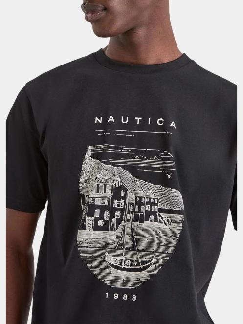 Nautica Kanan T-Shirt férfi rövid ujjú póló fekete színben 5