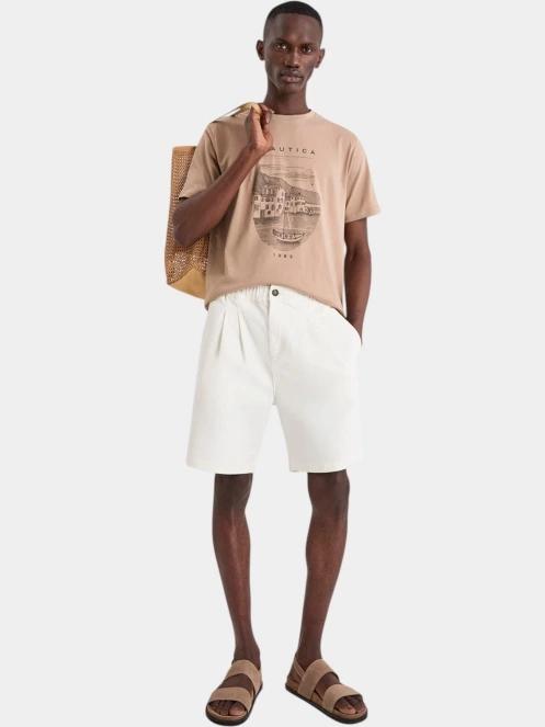 Nautica Kanan T-Shirt férfi rövid ujjú póló homok színben 4