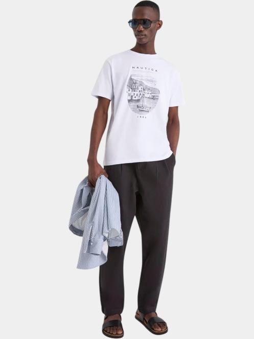 Nautica Kanan T-Shirt férfi rövid ujjú póló fehér színben 4