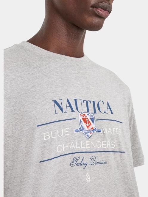 Nautica Timon T-Shirt férfi rövid ujjú póló szürke színben 5