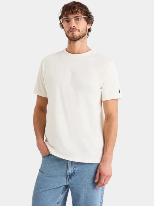 Nautica Medway T-Shirt férfi rövid ujjú póló homok színben 2