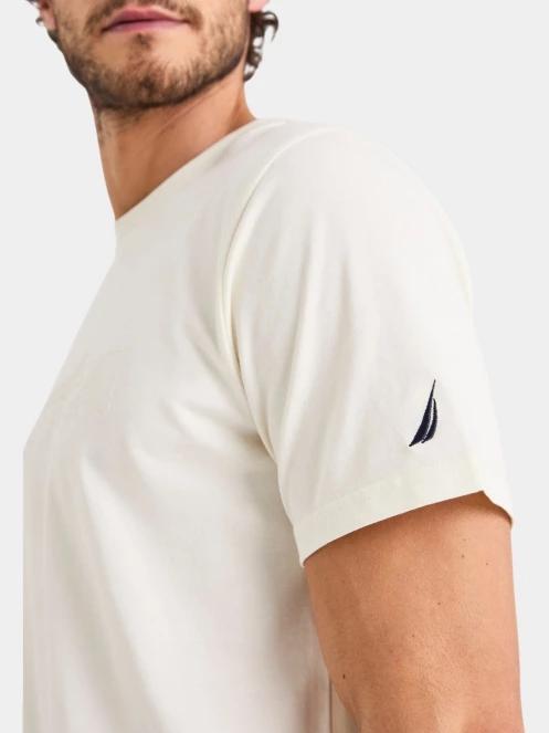 Nautica Medway T-Shirt férfi rövid ujjú póló homok színben 5