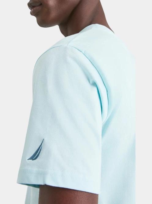 Nautica Medway T-Shirt férfi rövid ujjú póló világoskék színben 5