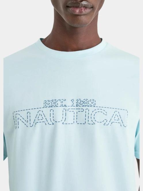 Nautica Medway T-Shirt férfi rövid ujjú póló világoskék színben 6