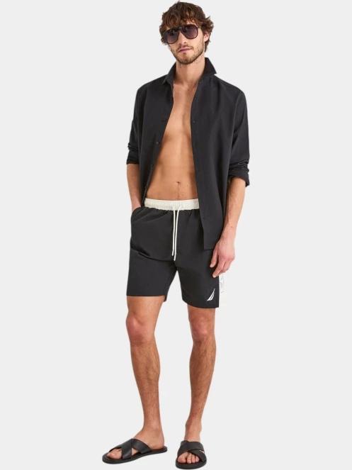 Nautica Derwent 7” Swim Short férfi fürdőnadrág fekete színben 4
