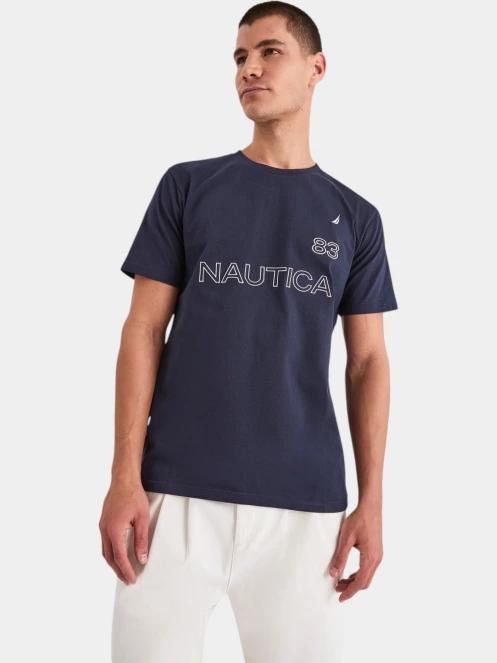 Nautica Aire T-Shirt férfi rövid ujjú póló sötétkék színben 2