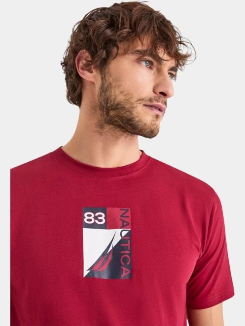 Nautica Tigris T-Shirt férfi rövid ujjú póló piros színben 5