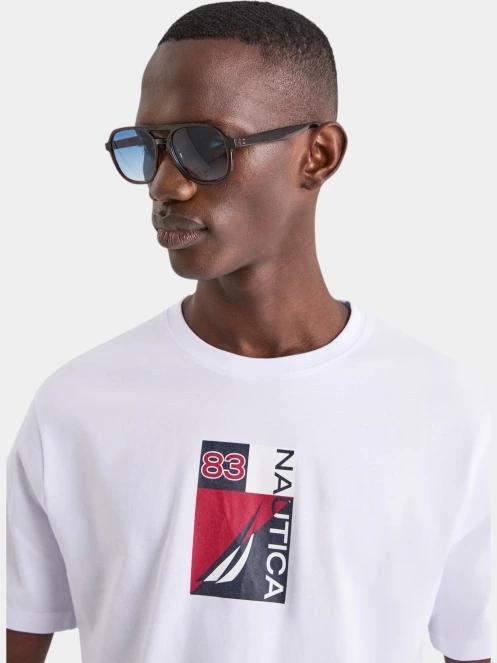 Nautica Tigris T-Shirt férfi rövid ujjú póló fehér színben 5