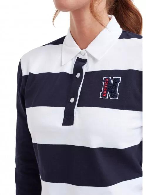 Nautica Naryn Rugby Shirt női galléros póló sötétkék színben 5