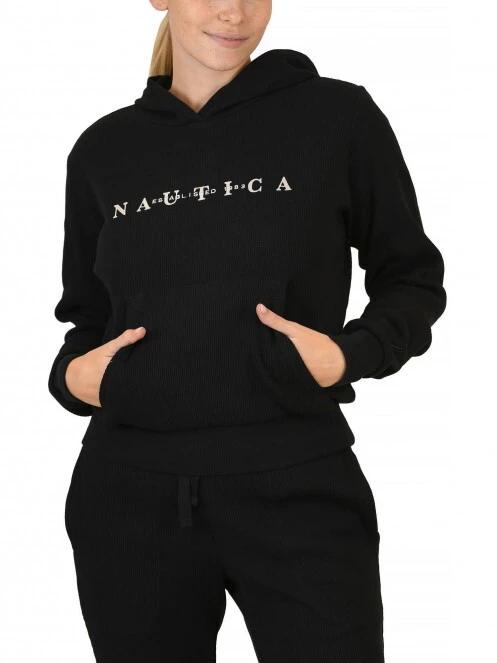 Nautica Luna Crop Hoody női kapucnis pulóver fekete színben 2