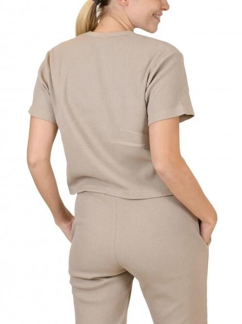 Nautica Ursa Crop T-Shirt női rövid ujjú póló homok színben 4
