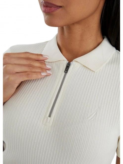 Nautica Bea Polo Shirt női galléros póló homok színben 5
