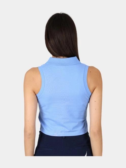 Nautica Danna Polo Shirt női ujjatlan póló világoskék színben 4