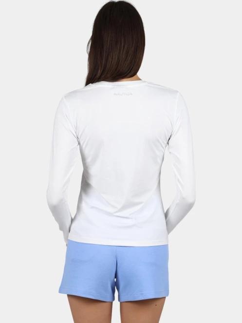 Nautica Lisa LS T-Shirt női hosszú ujjú póló fehér színben 4