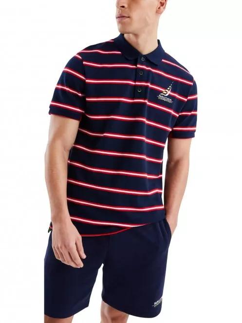 Nautica Firefish Polo Shirt férfi galléros póló sötétkék színben 2