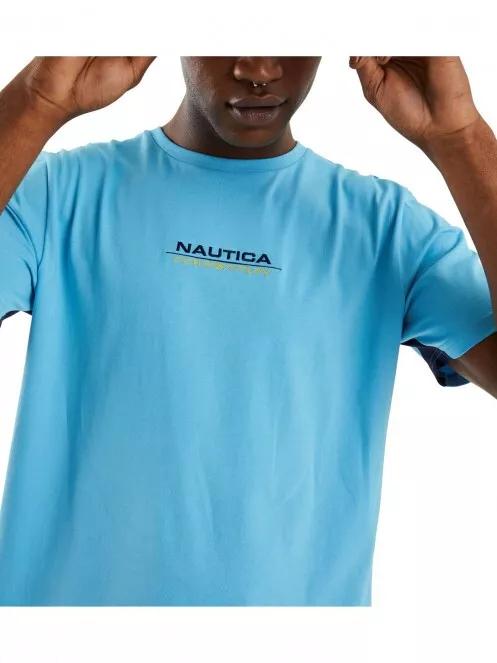 Nautica Pooler T-Shirt férfi rövid ujjú póló világoskék színben 5
