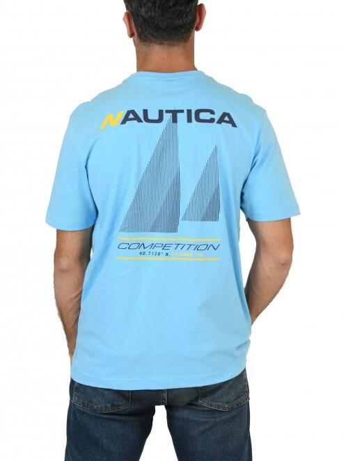 Nautica Attaway T-Shirt férfi rövid ujjú póló világoskék színben 4