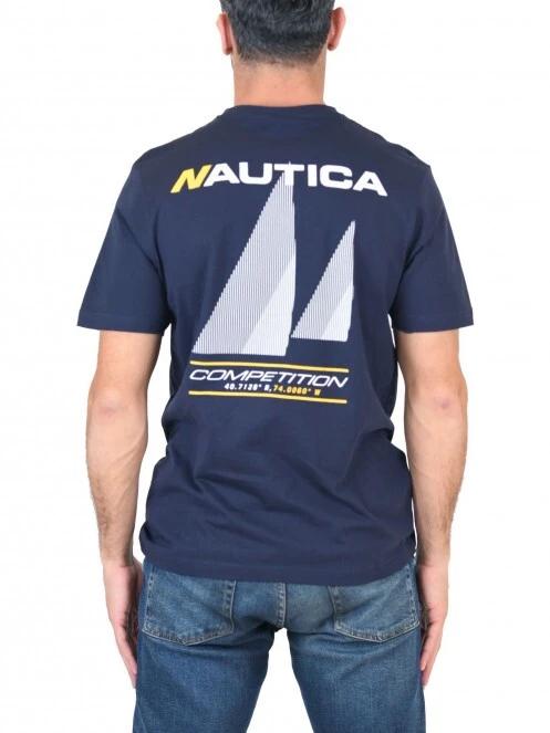 Nautica Attaway T-Shirt férfi rövid ujjú póló sötétkék színben 4