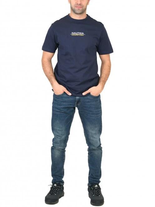 Nautica Attaway T-Shirt férfi rövid ujjú póló sötétkék színben 5
