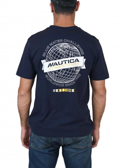Nautica Woodville T-Shirt férfi rövid ujjú póló sötétkék színben 4