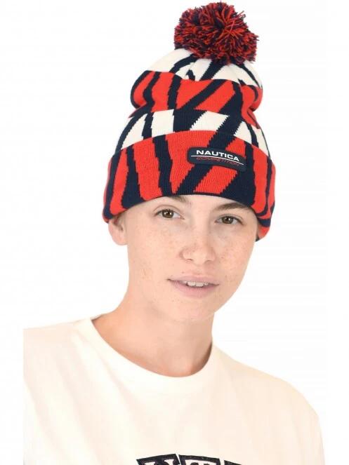 Nautica Wyler Pom Pom Beanie bojtos sapka sötétkék színben 5