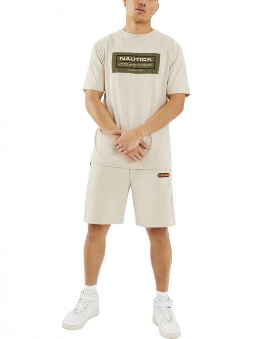 Nautica Blake T-Shirt férfi rövid ujjú póló homok színben 4