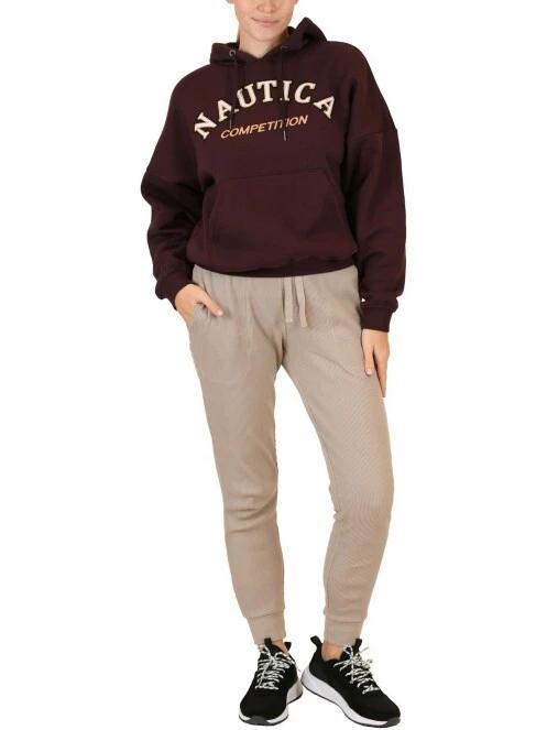 Nautica Lodi Oversized Hoody női kapucnis pulóver barna színben 5